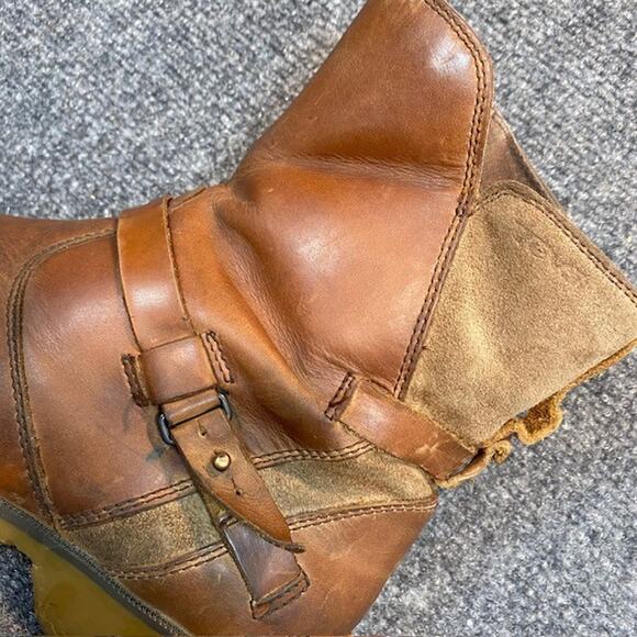 Teva De La Vina Waterproof Brown Leather Booties Womens Ankle Zip Size 9 - Picture 3 of 7